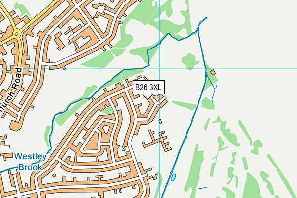 B26 3XL map - OS VectorMap District (Ordnance Survey)