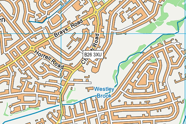 B26 3XU map - OS VectorMap District (Ordnance Survey)