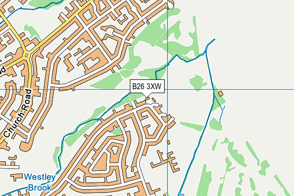 B26 3XW map - OS VectorMap District (Ordnance Survey)