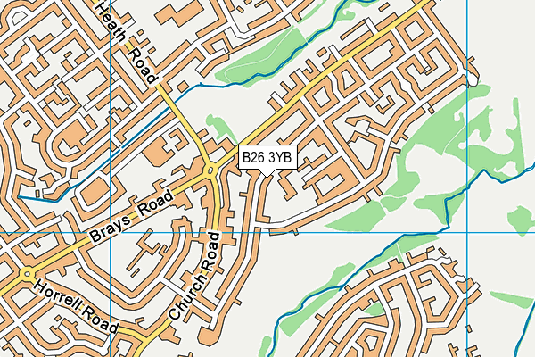 B26 3YB map - OS VectorMap District (Ordnance Survey)