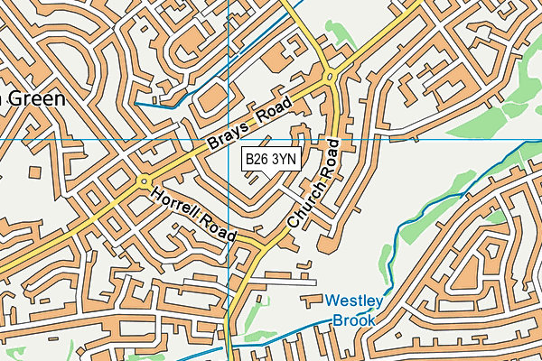 Stanville Primary School map (B26 3YN) - OS VectorMap District (Ordnance Survey)