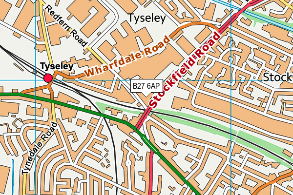 B27 6AP map - OS VectorMap District (Ordnance Survey)