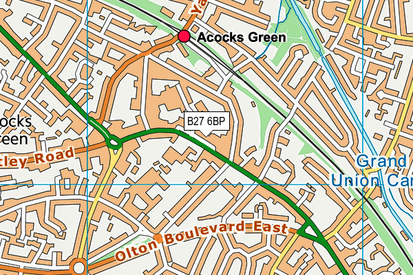 B27 6BP map - OS VectorMap District (Ordnance Survey)