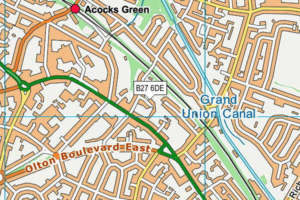 B27 6DE map - OS VectorMap District (Ordnance Survey)