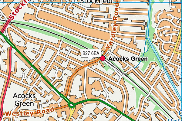 B27 6EA map - OS VectorMap District (Ordnance Survey)