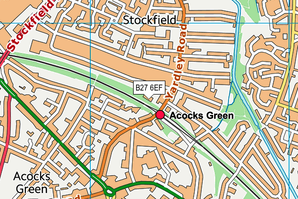 B27 6EF map - OS VectorMap District (Ordnance Survey)