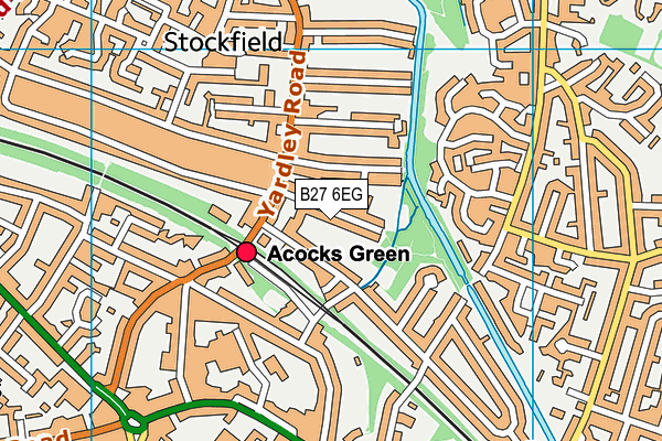 B27 6EG map - OS VectorMap District (Ordnance Survey)