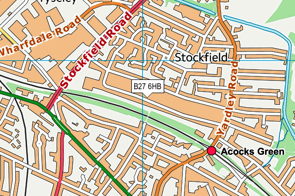 B27 6HB map - OS VectorMap District (Ordnance Survey)