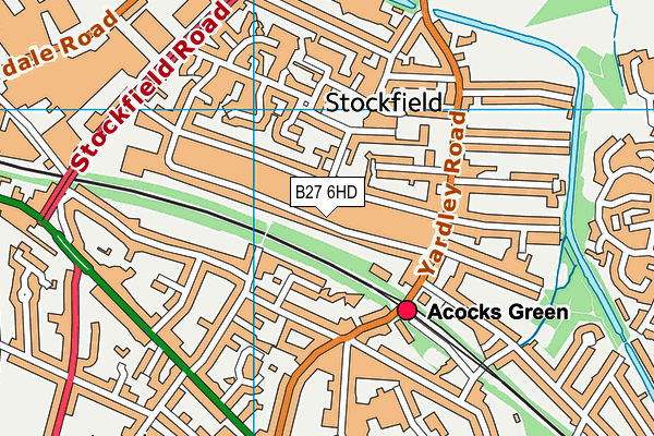 B27 6HD map - OS VectorMap District (Ordnance Survey)