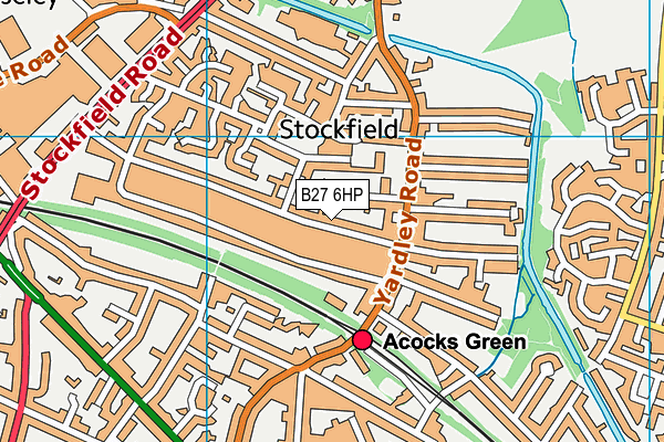 B27 6HP map - OS VectorMap District (Ordnance Survey)