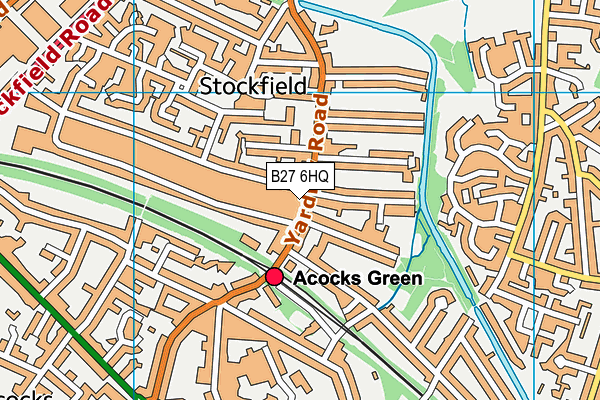 B27 6HQ map - OS VectorMap District (Ordnance Survey)