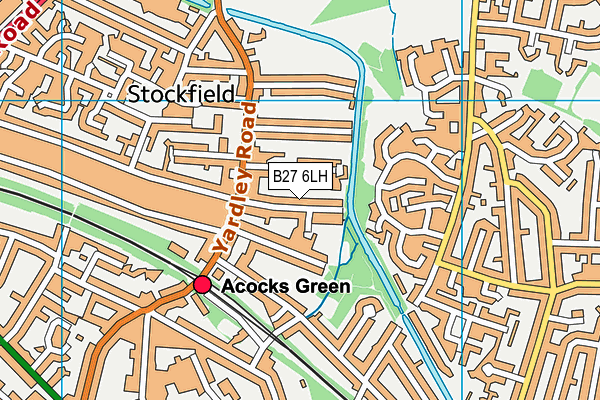 B27 6LH map - OS VectorMap District (Ordnance Survey)