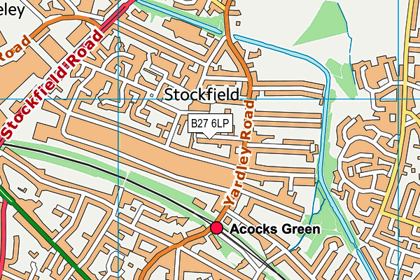 B27 6LP map - OS VectorMap District (Ordnance Survey)