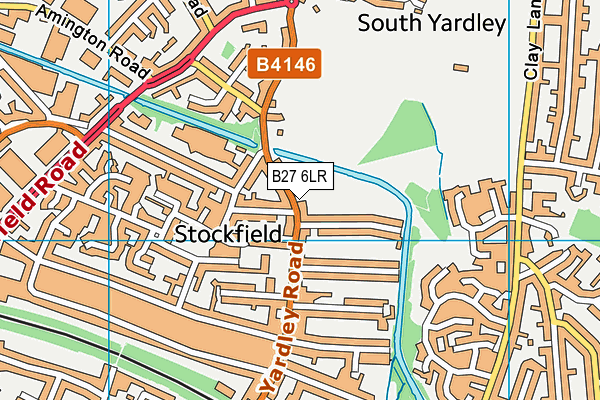 B27 6LR map - OS VectorMap District (Ordnance Survey)