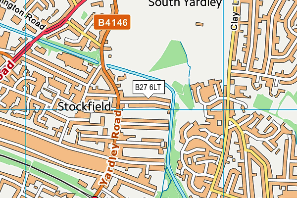 B27 6LT map - OS VectorMap District (Ordnance Survey)