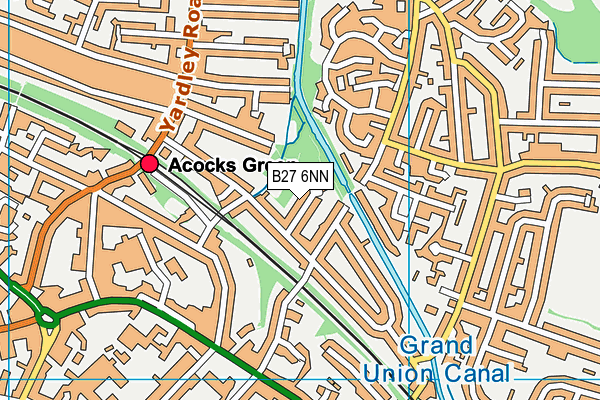 B27 6NN map - OS VectorMap District (Ordnance Survey)