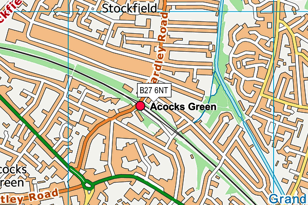 B27 6NT map - OS VectorMap District (Ordnance Survey)