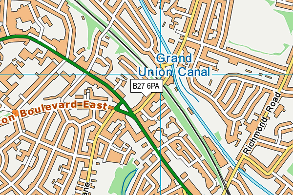 B27 6PA map - OS VectorMap District (Ordnance Survey)