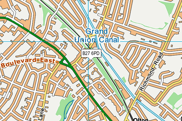 B27 6PD map - OS VectorMap District (Ordnance Survey)