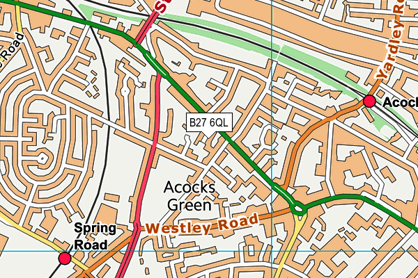 B27 6QL map - OS VectorMap District (Ordnance Survey)