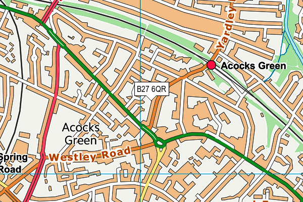 B27 6QR map - OS VectorMap District (Ordnance Survey)