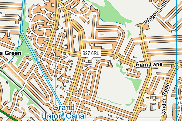 B27 6RL map - OS VectorMap District (Ordnance Survey)