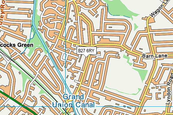 B27 6RY map - OS VectorMap District (Ordnance Survey)