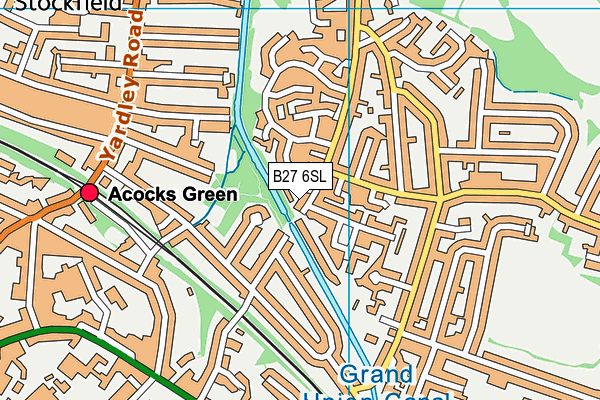 B27 6SL map - OS VectorMap District (Ordnance Survey)