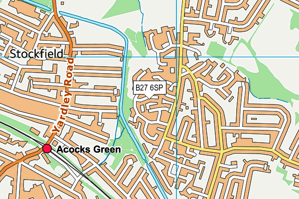 B27 6SP map - OS VectorMap District (Ordnance Survey)