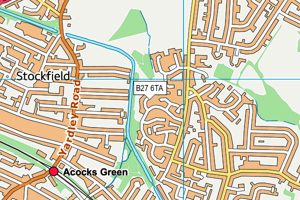 B27 6TA map - OS VectorMap District (Ordnance Survey)