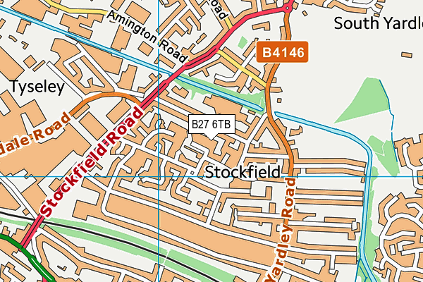 B27 6TB map - OS VectorMap District (Ordnance Survey)