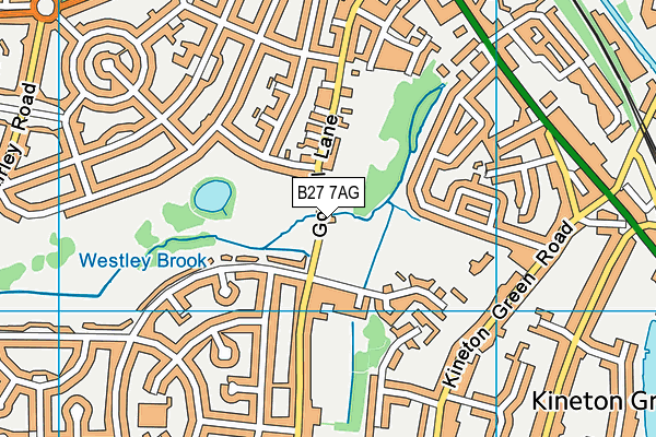 B27 7AG map - OS VectorMap District (Ordnance Survey)