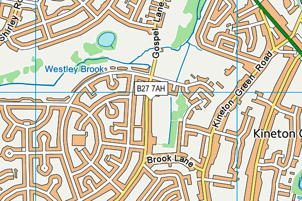 B27 7AH map - OS VectorMap District (Ordnance Survey)