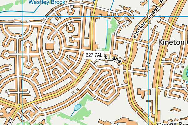 B27 7AL map - OS VectorMap District (Ordnance Survey)