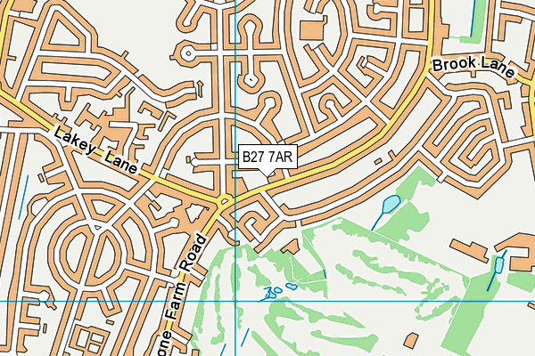 B27 7AR map - OS VectorMap District (Ordnance Survey)