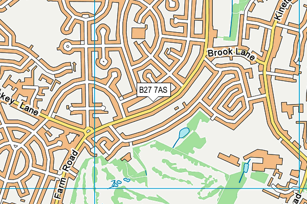 B27 7AS map - OS VectorMap District (Ordnance Survey)