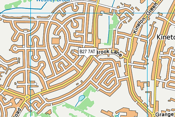 B27 7AT map - OS VectorMap District (Ordnance Survey)