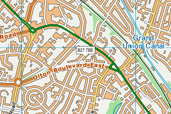 B27 7BE map - OS VectorMap District (Ordnance Survey)