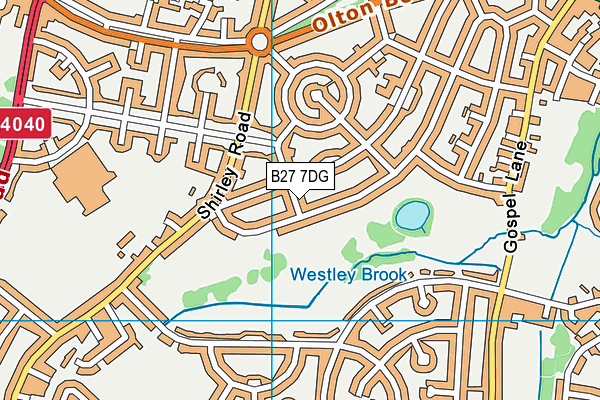 B27 7DG map - OS VectorMap District (Ordnance Survey)