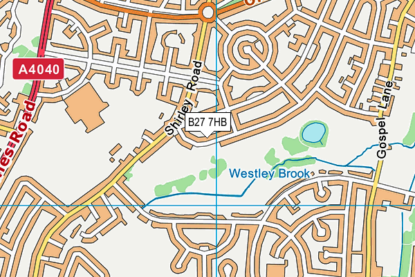 B27 7HB map - OS VectorMap District (Ordnance Survey)