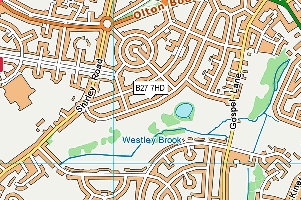 B27 7HD map - OS VectorMap District (Ordnance Survey)