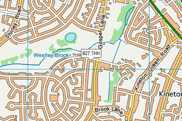 B27 7HH map - OS VectorMap District (Ordnance Survey)