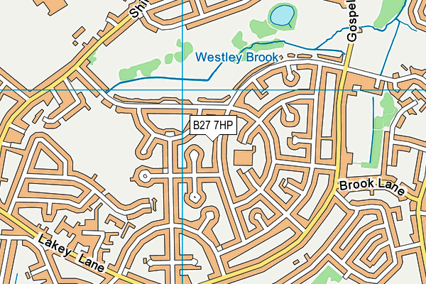 B27 7HP map - OS VectorMap District (Ordnance Survey)