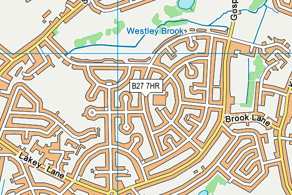 B27 7HR map - OS VectorMap District (Ordnance Survey)