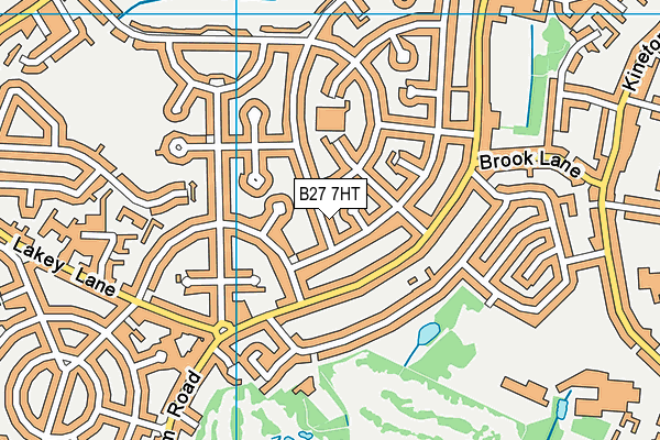 B27 7HT map - OS VectorMap District (Ordnance Survey)