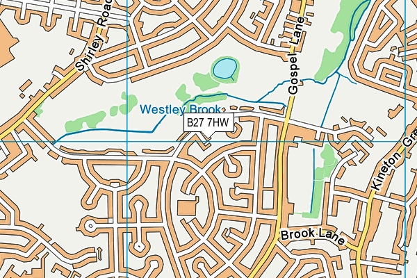 B27 7HW map - OS VectorMap District (Ordnance Survey)