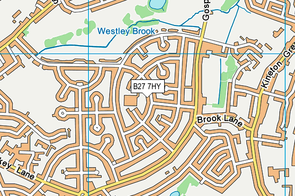 B27 7HY map - OS VectorMap District (Ordnance Survey)