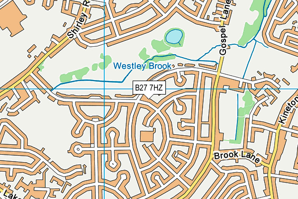 B27 7HZ map - OS VectorMap District (Ordnance Survey)