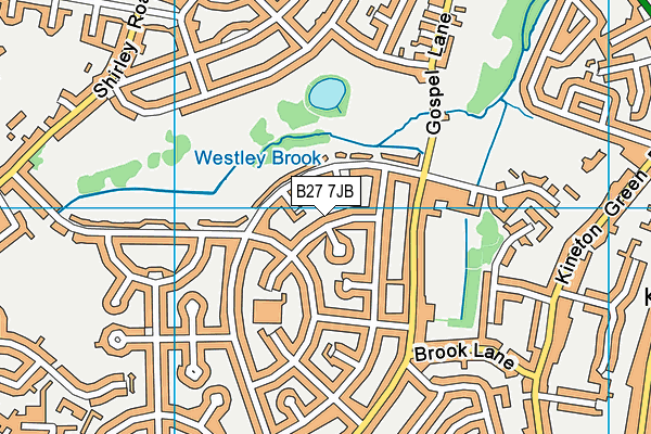 B27 7JB map - OS VectorMap District (Ordnance Survey)