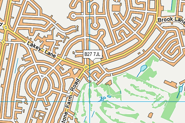 B27 7JL map - OS VectorMap District (Ordnance Survey)